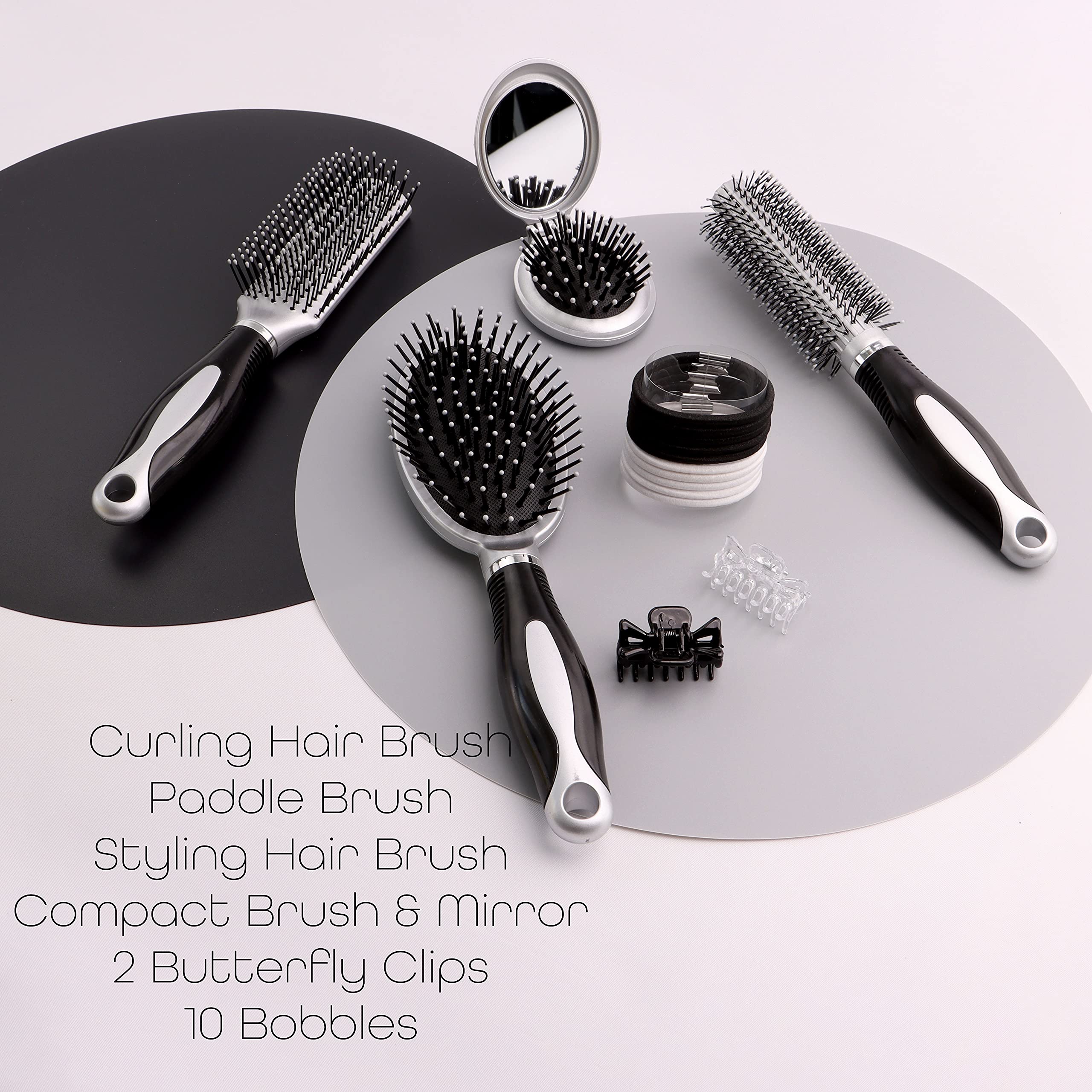 DIVCHI 16-Piece Hair Care Kit - Curling & Styling Brushes for Women & Girls | Salon & Travel Use
