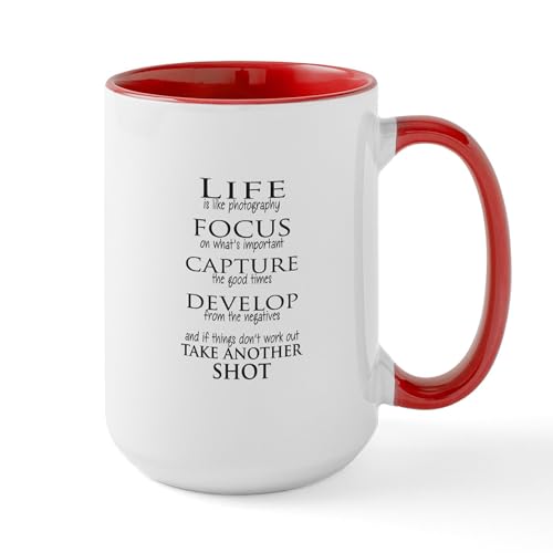 White/Red Inside - Life Is Like Photography Mugs