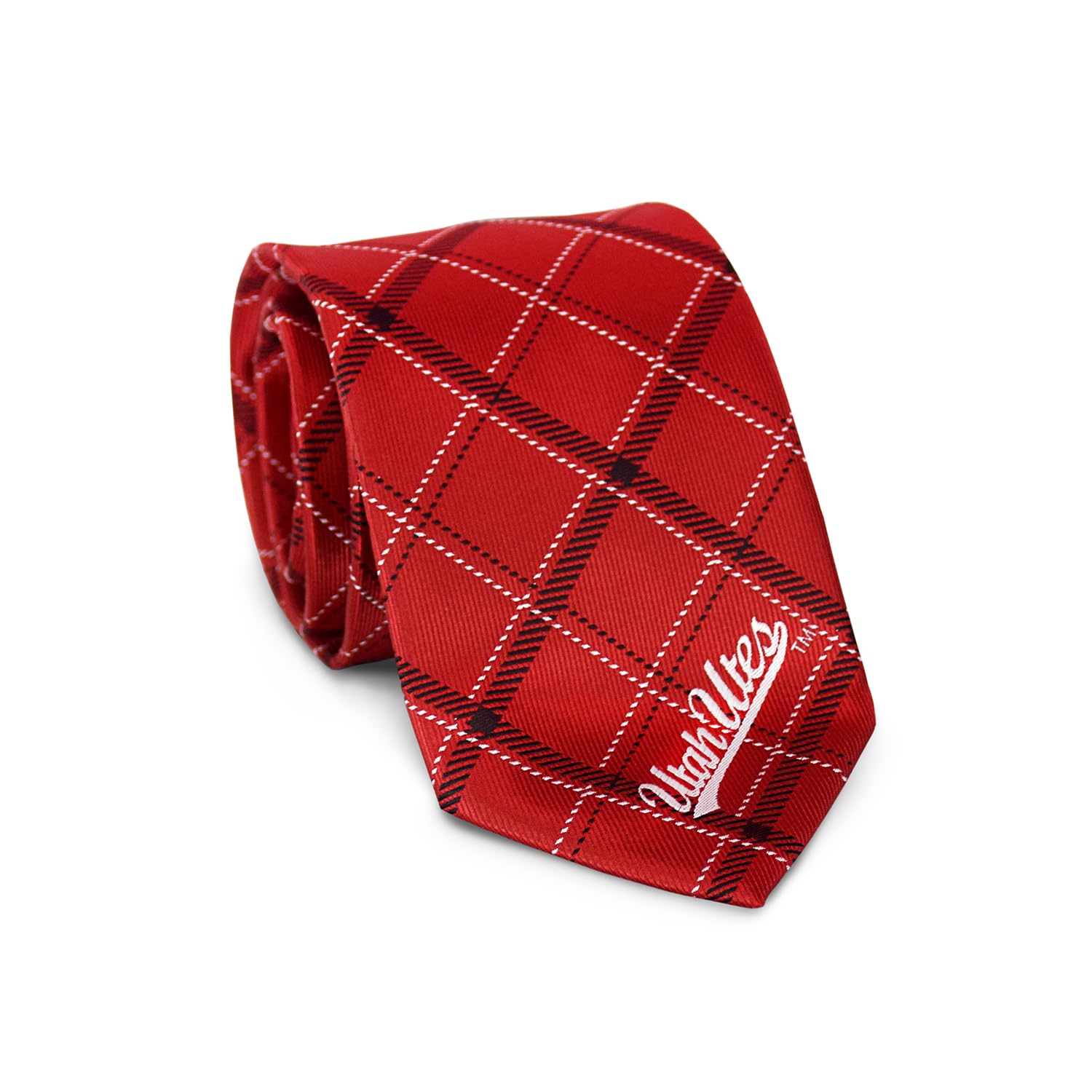 NCAA Licensed Men's Plaid Tie - Machine-Washable Neckwear for Game Day & Office