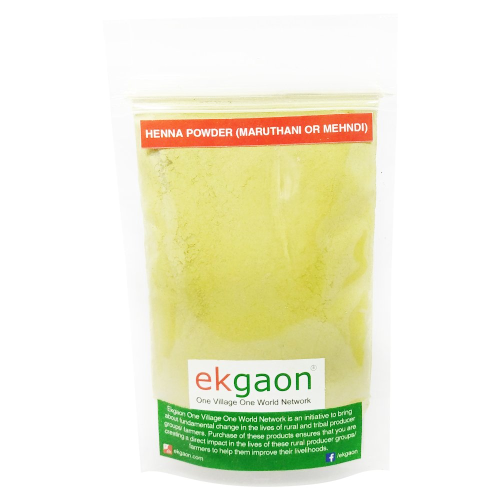 Ekgaon Natural Henna Powder (Maruthani/Mehndi) - 200g for Hair Dye & Body Art - Safe for DIY Tattoos, Bridal Mehndi & Hair Conditioning