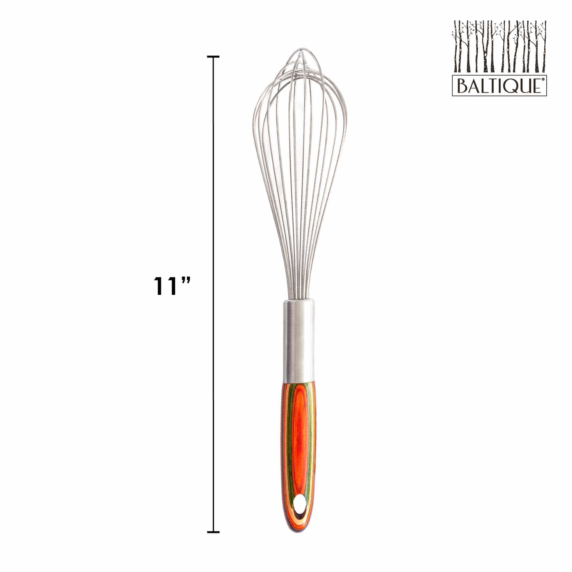 Baltique® Marrakesh Collection Balloon Whisk - 11 Inch Stainless Steel Kitchen Whisk for Baking, Mixing & Whipping - Perfect for Cakes, Eggs, Sauces & Creams