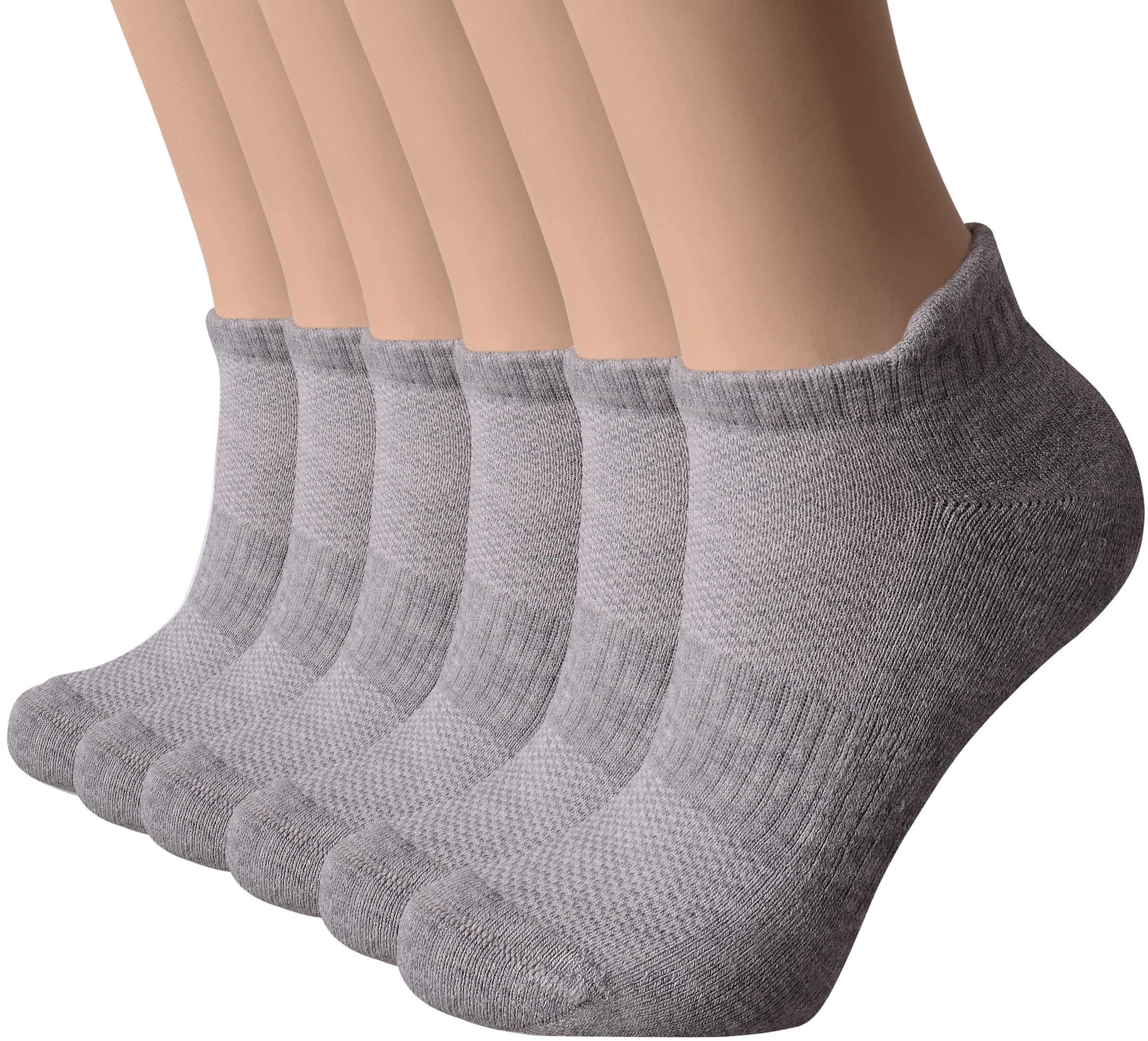 Bamboo Women's Ankle Socks 6 Pack - Low Cut Breathable Running Socks for Women Size 5-10 - Soft Comfortable No Show Socks for Workout, Yoga & Daily Wear - Perfect Christmas Gift for Her