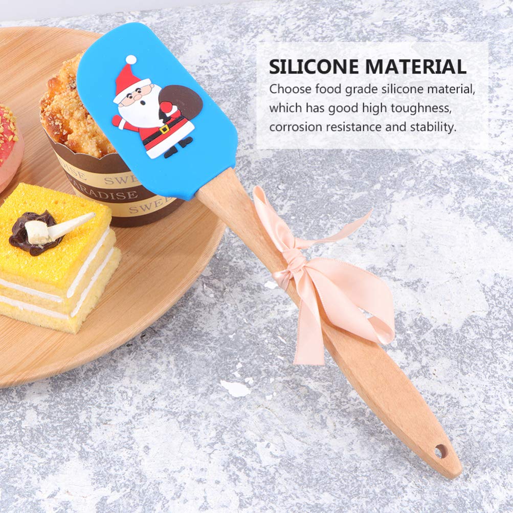 2-Pack Wooden Cake Scrapers - Baking Spatulas for Frosting, Cookies & Pastry - Essential Kitchen Utensils for Bakers & Home Chefs - Perfect for Cake Decorating, Jar Scraping & Baking Accessories