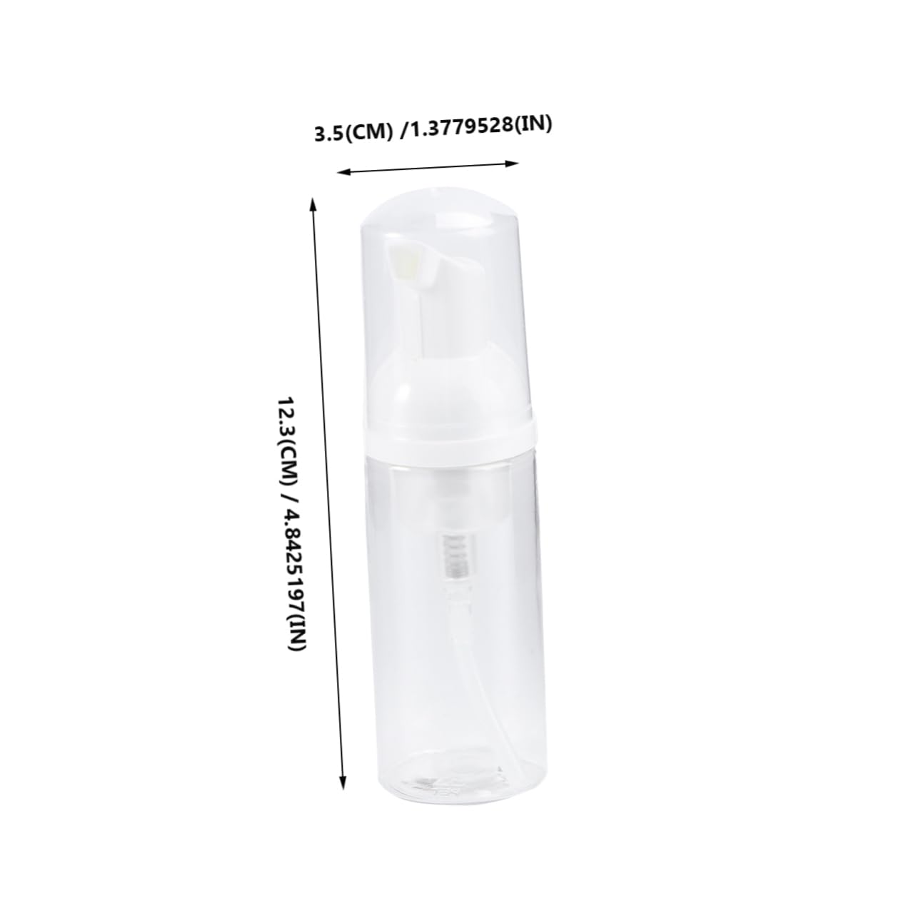 Beaupretty 2 Pack 50ml Refillable Foam Dispenser Bottles - Travel Size Foaming Soap & Shampoo Pump Containers for Bathroom, Kitchen, Gym - BPA Free Plastic (White) | Perfect for Liquid Soap, Lotion & Hand Sanitizer Storage