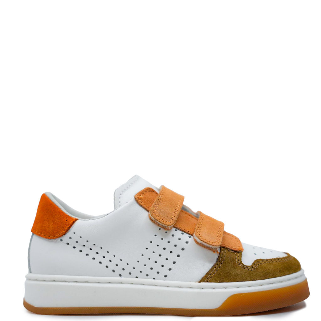 Beberlis Tan and Olive Velcro Sneakers for Women - Comfortable Slip-On Walking Shoes - Perfect for Casual Outfits, Running Errands & Travel