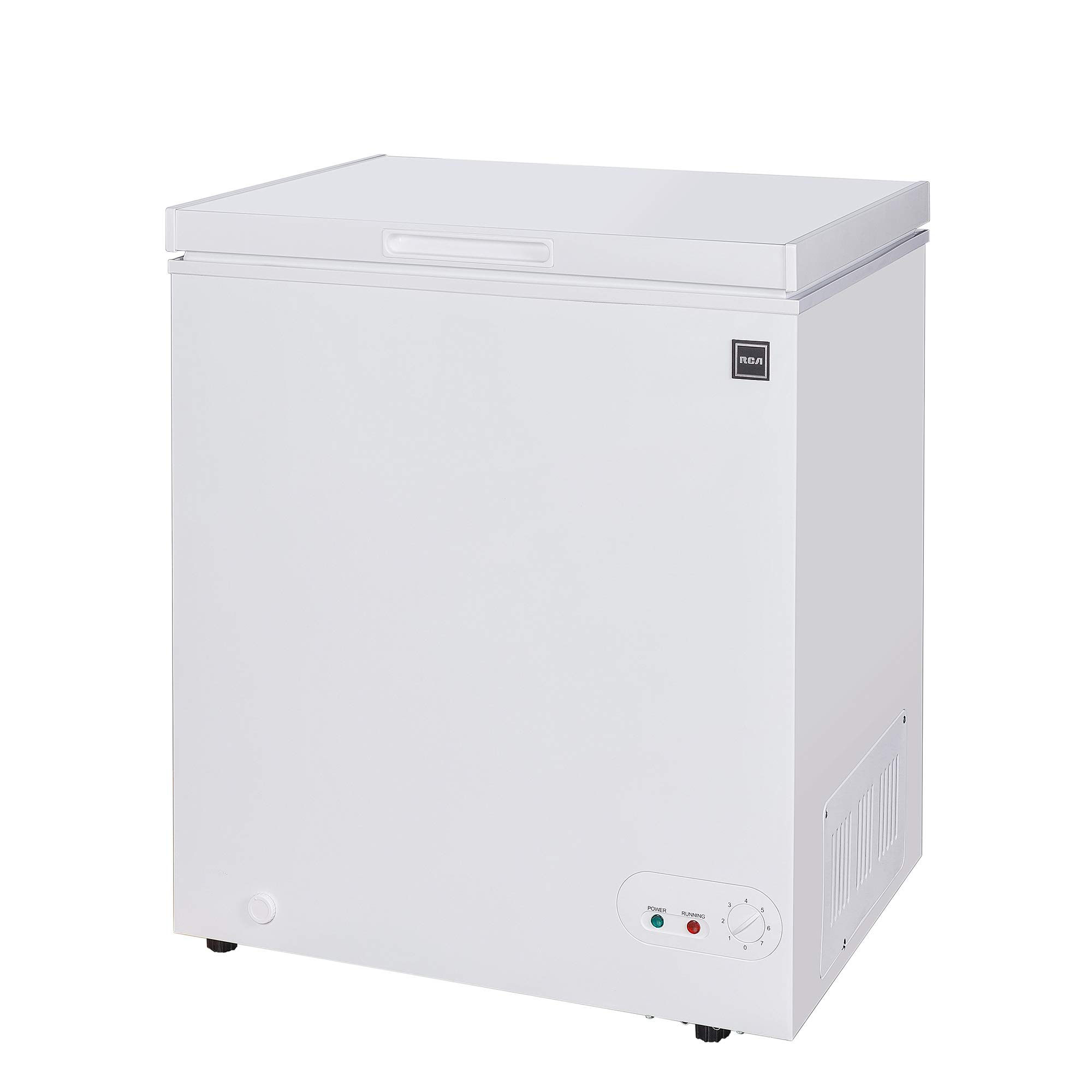 RCA RFRF450-AMZ 5.1 Cubic Foot Chest Freezer - Energy Efficient Deep Freezer for Long Term Food Storage, White - Perfect for Home, Garage, or Restaurant Use