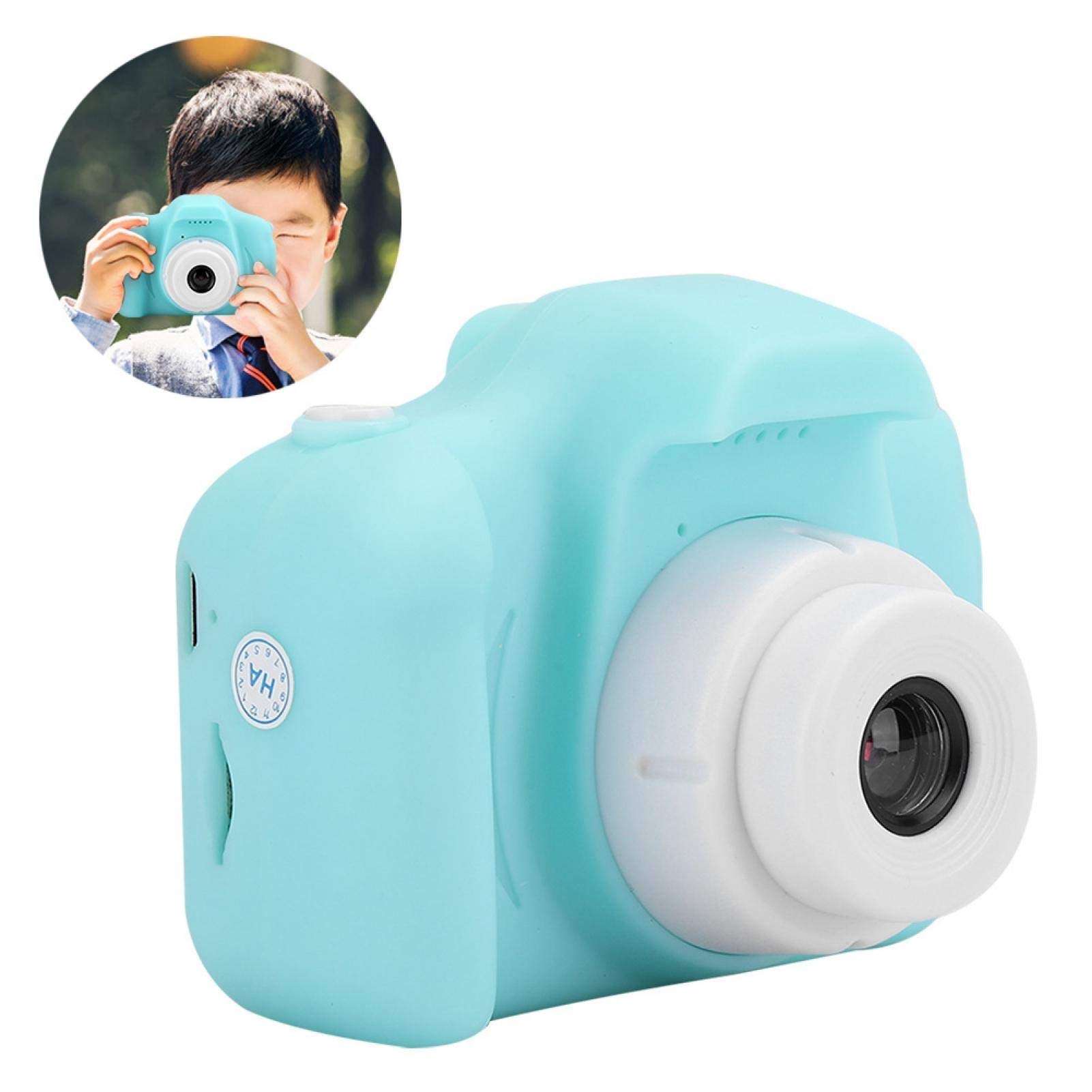Cartoon Kids Camera Toy with 2.0 Inch Screen - DIY Photo & Video Recording Camcorder for Boys and Girls - Perfect Birthday Gift (Green) | Fun for Travel, Parties & Creative Play