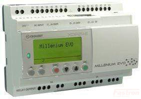 Millennium EVO Smart Relay with Display - 24 I/O, 24VDC PLC Controller - 8 Configurable Analog/Digital Inputs, 4 High-Speed 15kHz Inputs - 6x8A & 2x6A Relays - Industrial Automation & Control Systems