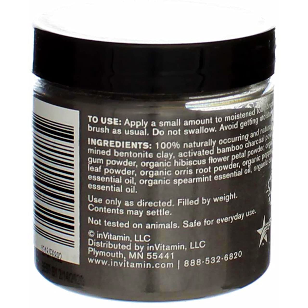 Activated Charcoal Whitening Tooth Powder - Natural Teeth Whitener & Gum Care with Cool Peppermint | Enamel Safe, Detoxifying, Vegan & Cruelty-Free | Perfect for Daily Oral Care & Travel