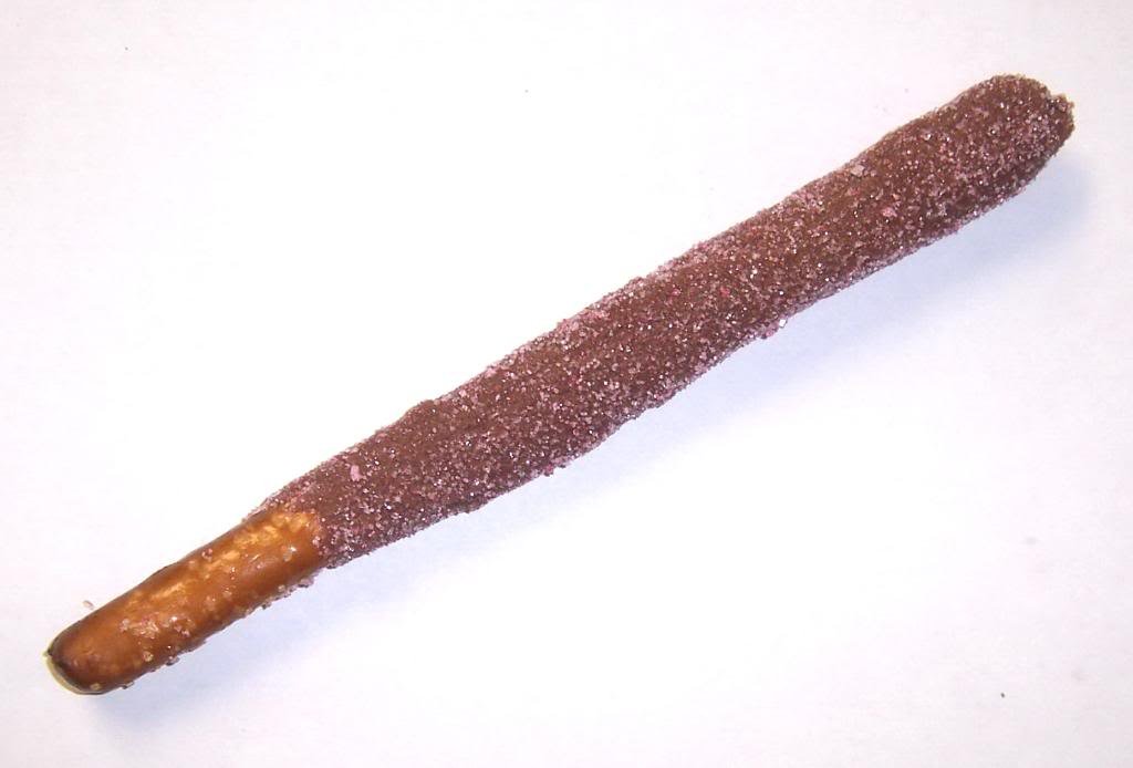 Scott's Cakes Milk Chocolate Covered Pretzel Rods with Pink & Light Pink Sugar - 12oz Single Pack | Sweet & Salty Snack for Parties, Gifts & Movie Nights