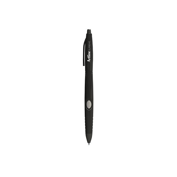 Artline Supreme Antimicrobial Retractable Pen - 1.0mm Fine Point Black Ink, Pack of 12 - Ideal for Office, School & Germ-Free Writing