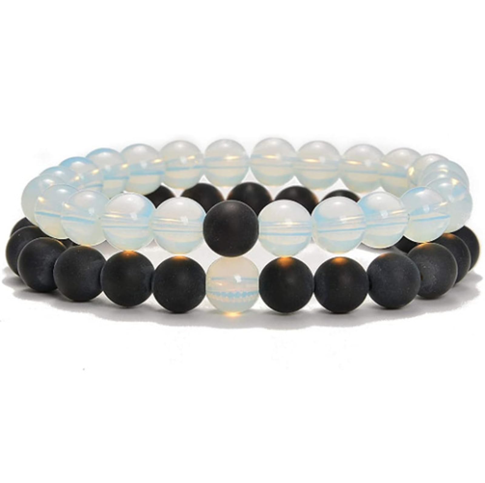 72-Hour Matching Couples Bracelets - Long Distance Love Bracelet Set for Valentine's Day, Friendship Energy Bead Bracelets for Him & Her | Perfect Anniversary Gift for Couples, Best Friends & LDR Relationships