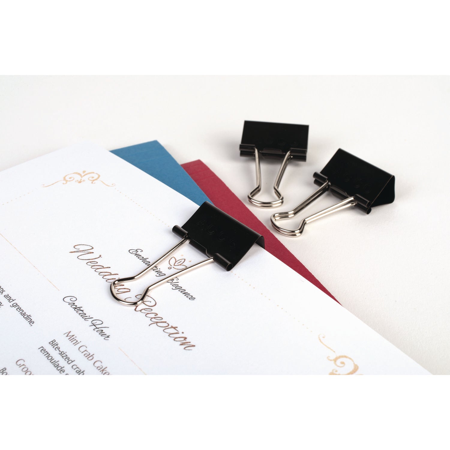 ACCO Medium Black/Silver Binder Clips - 12 Pack (1 Dozen) for Office Documents, School Papers & Home Organization