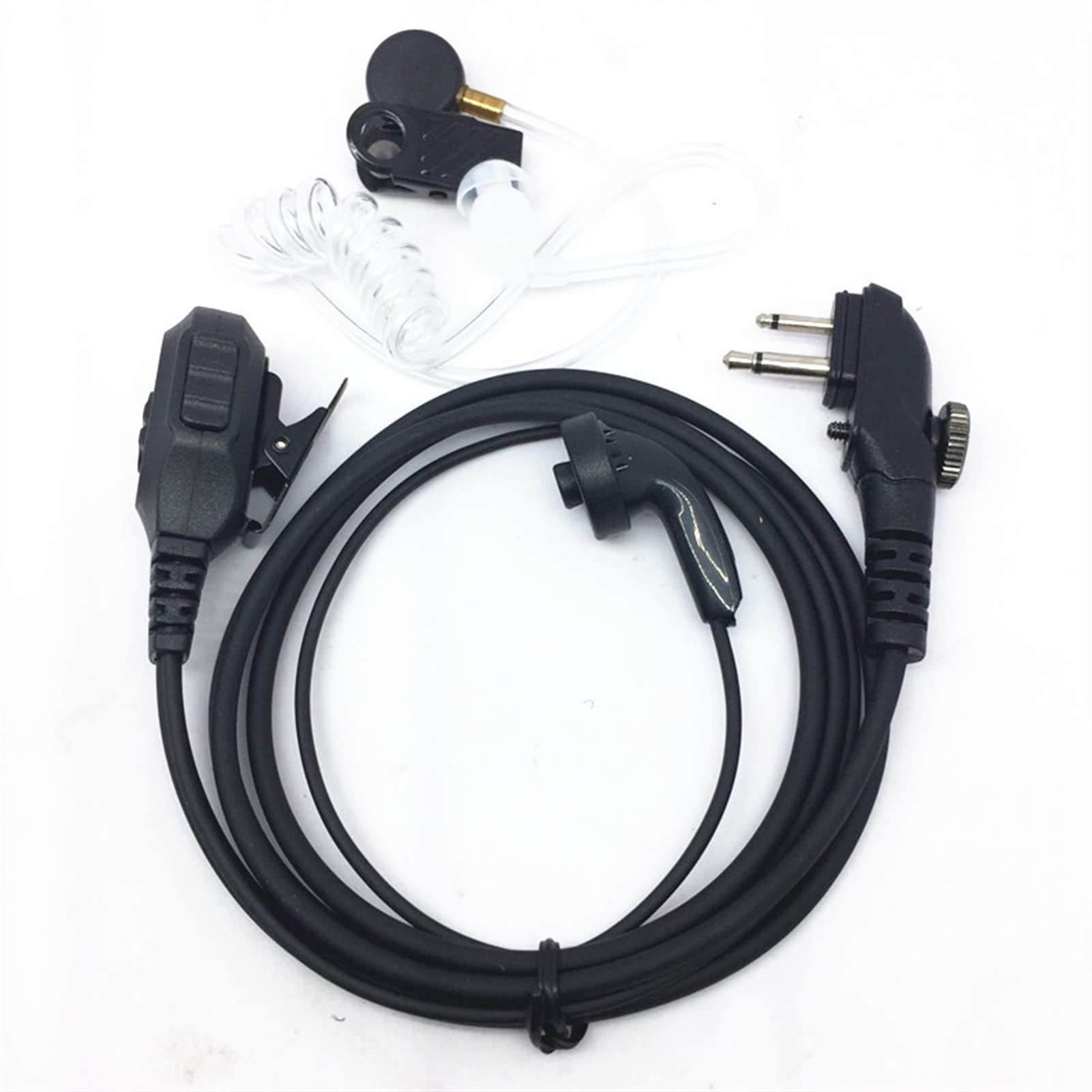BMINO Two-Way Radio Vacuum Catheter Headset - Compatible with HYT TC500, TC600, TC700, TC2100H, TC510 Walkie-Talkies | Hands-Free Communication for Construction, Security & Emergency Teams