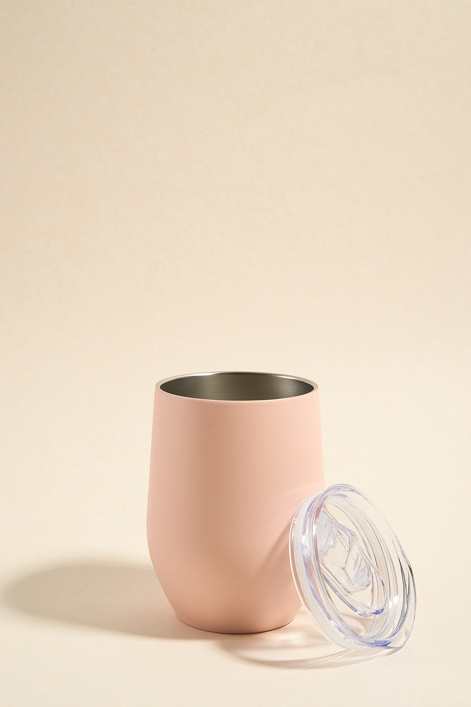 Blush Pink Stainless Steel 350ml Insulated Coffee & Wine Tumbler - Double Wall Vacuum Insulation for Hot & Cold Drinks - Perfect for Office, Travel & Outdoor Activities