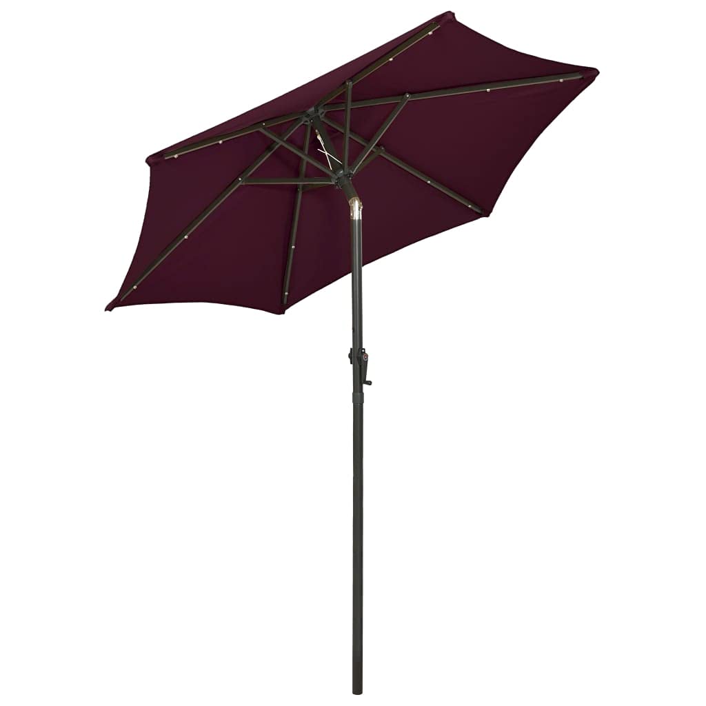 12 LED Solar Patio Umbrella with Crank & Tilt - 78.7