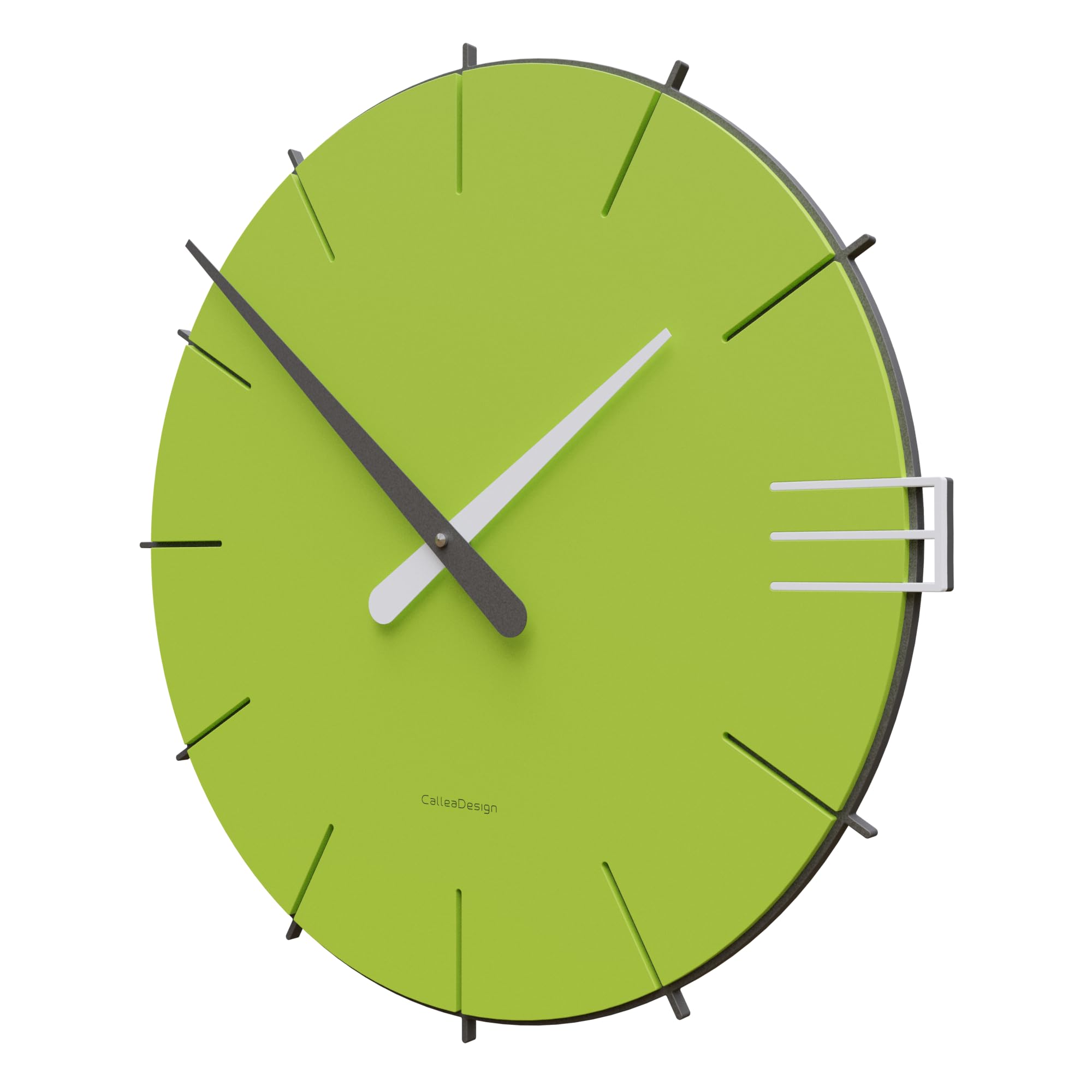 CalleaDesign 16.5 Inch Modern Wall Clock - Large Decorative Mike Clock in Apple Green for Living Room, Bedroom, Office & Home Decor