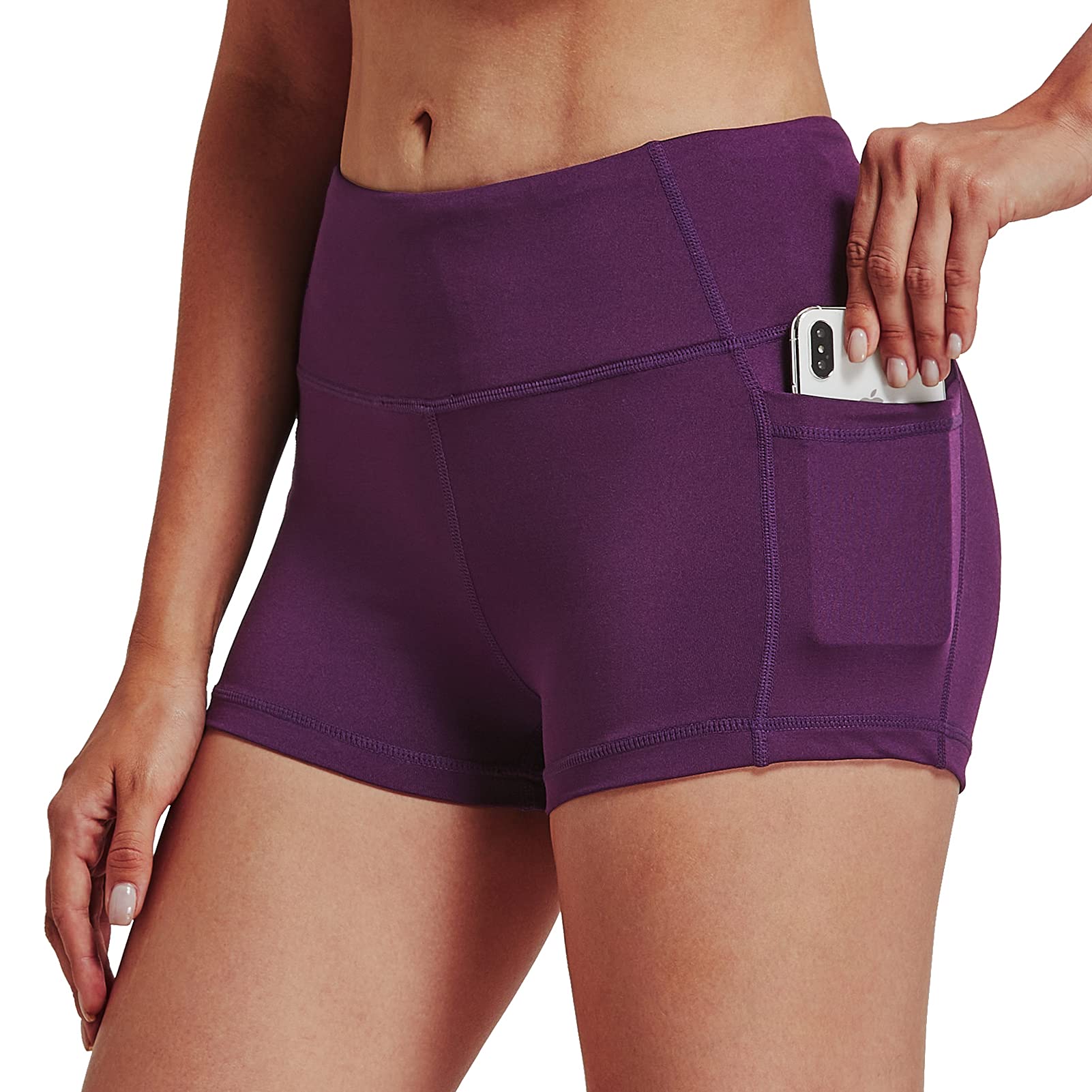 Jimilaka Women's High Waist Biker Shorts with Pockets - 2