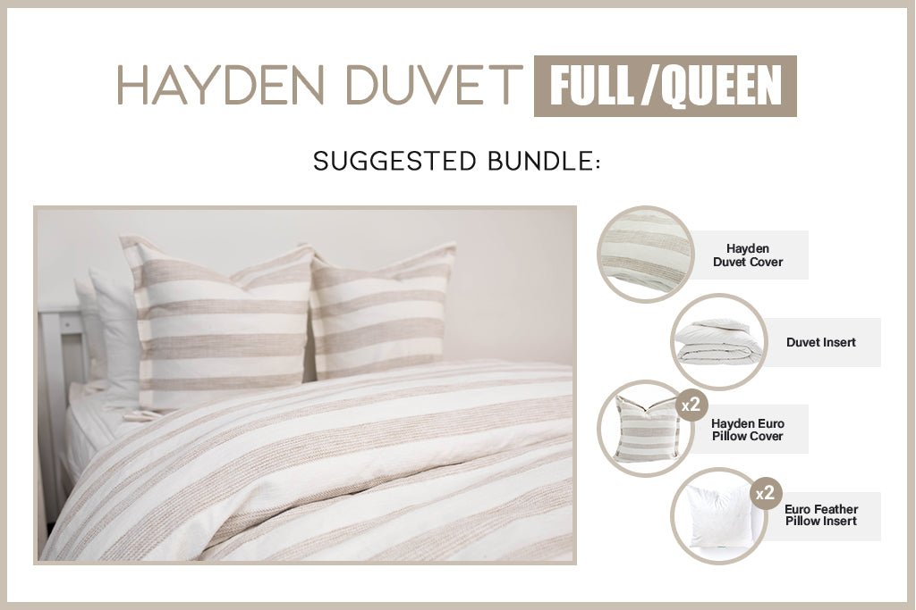 Premium Hayden Duvet Cover Set - Soft & Breathable Bedding Collection for All Seasons | Perfect for Master Bedroom, Guest Room & Dorm Decor