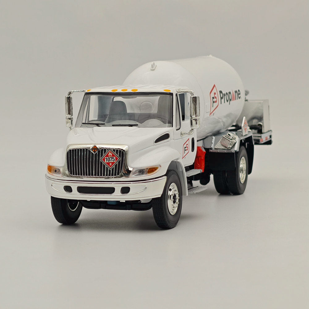 FIRST GEAR 1/34 Scale International DuraStar Propane Truck Diecast Metal Replica Model - White Collectible for Truck Enthusiasts & Display Scenes