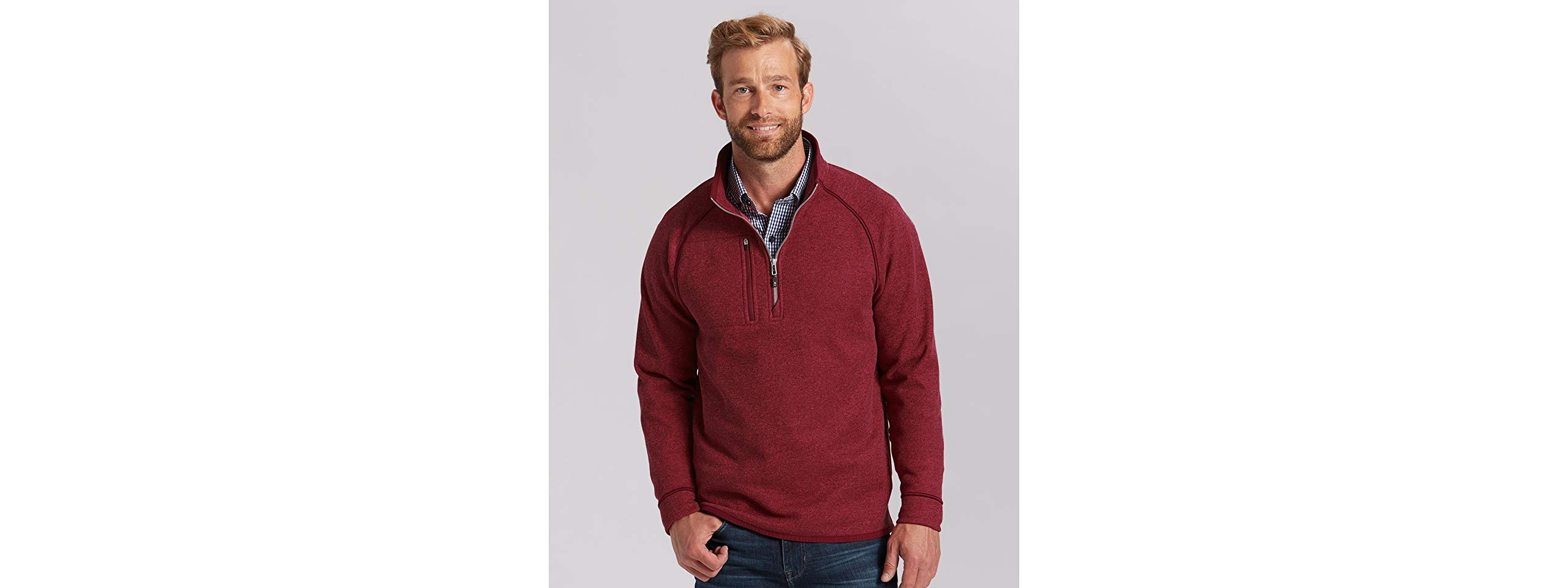 Cutter & Buck Men's Big & Tall Half Zip Jacket - Lightweight Fleece Pullover for Outdoor & Casual Wear - Hiking, Golf & Everyday Comfort