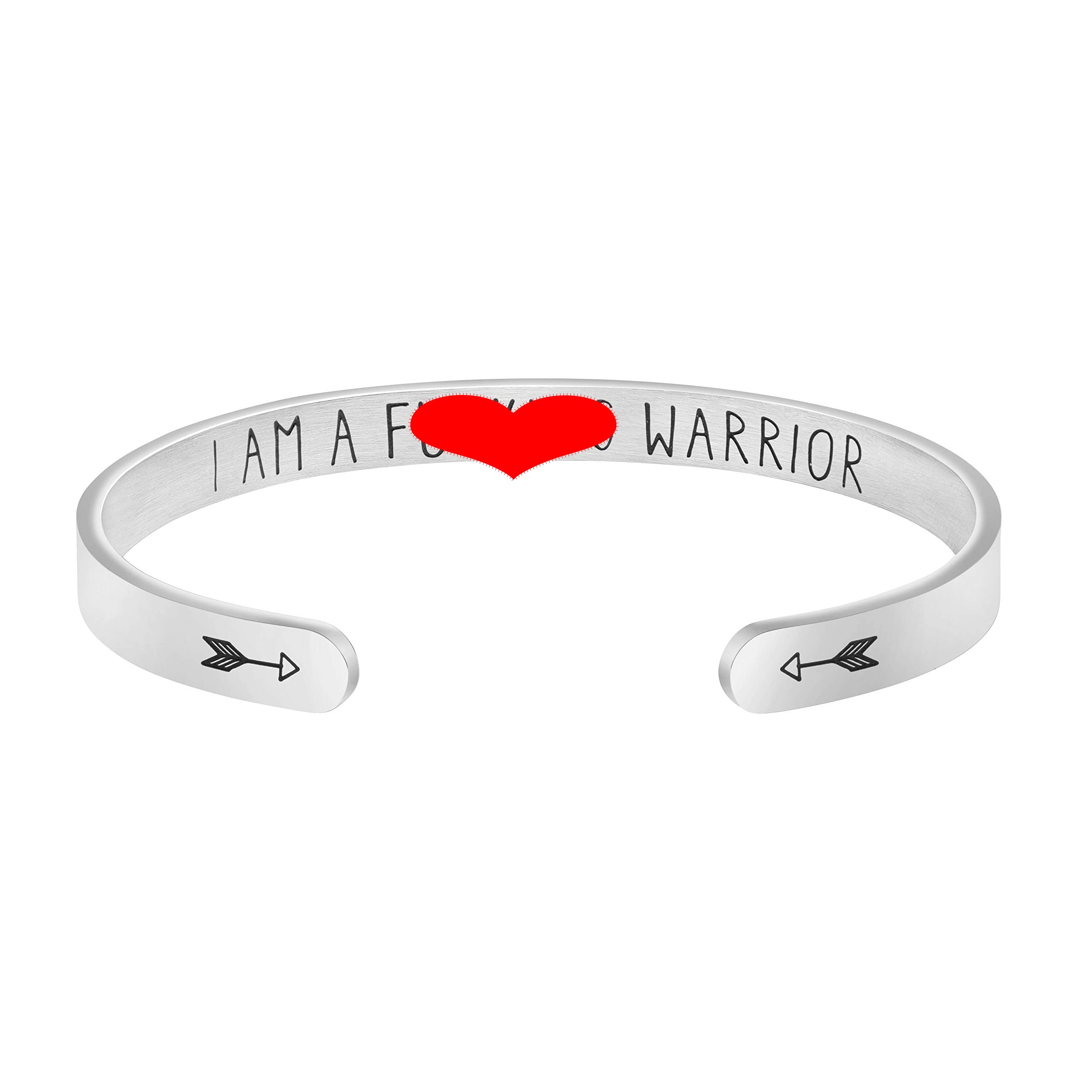 JoycuFF Inspirational Bracelets for Women - Funny & Motivational Mantra Cuff Bangle - Perfect Sister Jewelry Gift for Birthday, Christmas & Everyday Encouragement