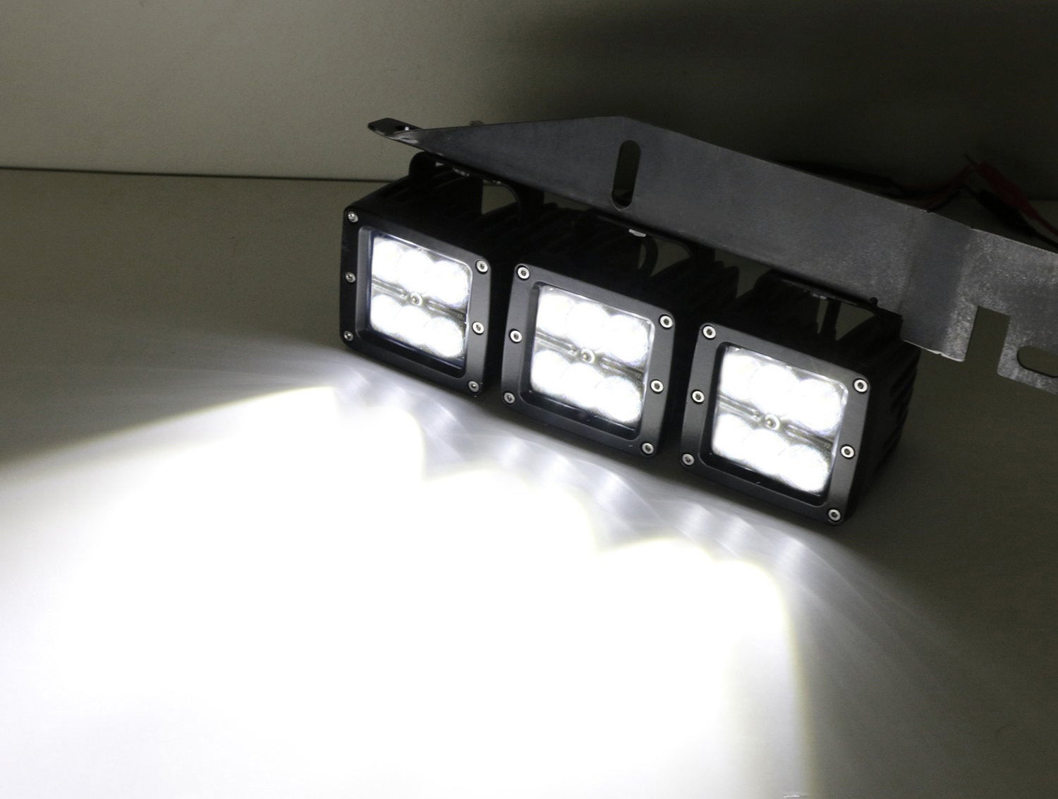 144W Triple LED Fog Light Kit with Lower Bumper Bracket & Wiring Harness for 2017+ Ford Raptor - Off-Road Adventure, Night Driving & Extreme Weather Visibility Upgrade