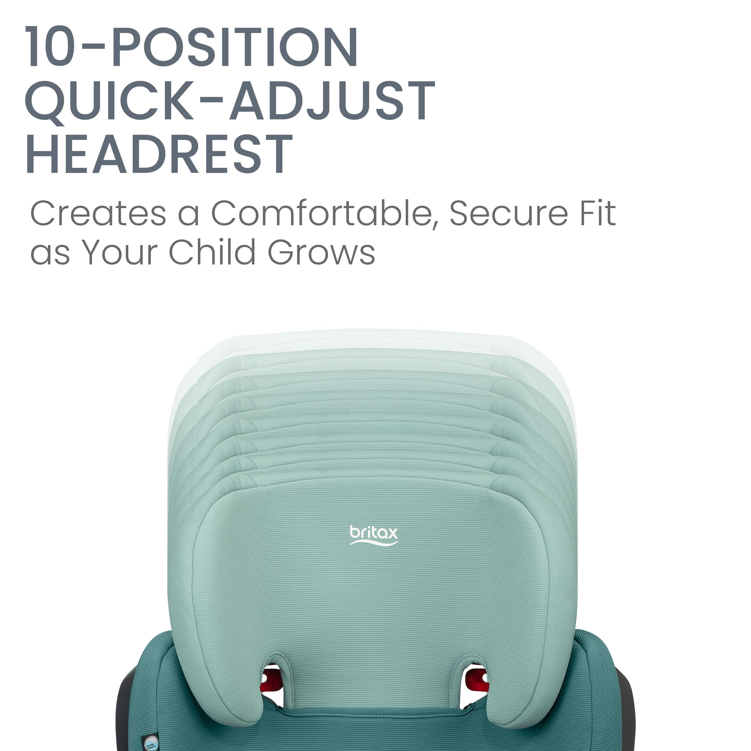 Britax Highpoint Backless Belt-Positioning Booster Car Seat for Kids - SafeWash Green Ombre - Lightweight & Comfortable for Travel, School, and Everyday Use