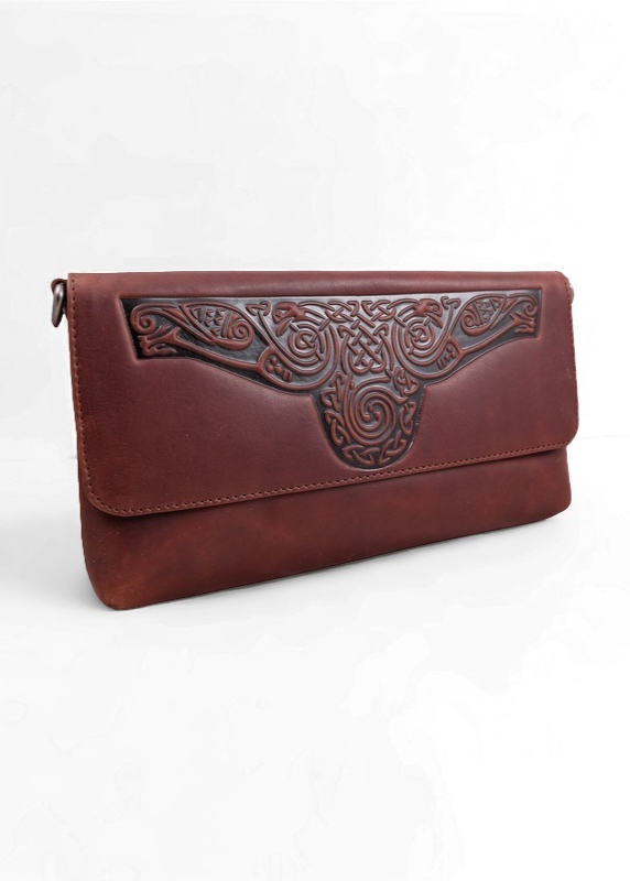 Lee River Ciara Clutch Bag for Women - Genuine Leather Crossbody Purse with Adjustable Strap, Brown | Perfect for Evening Parties, Weddings & Date Nights