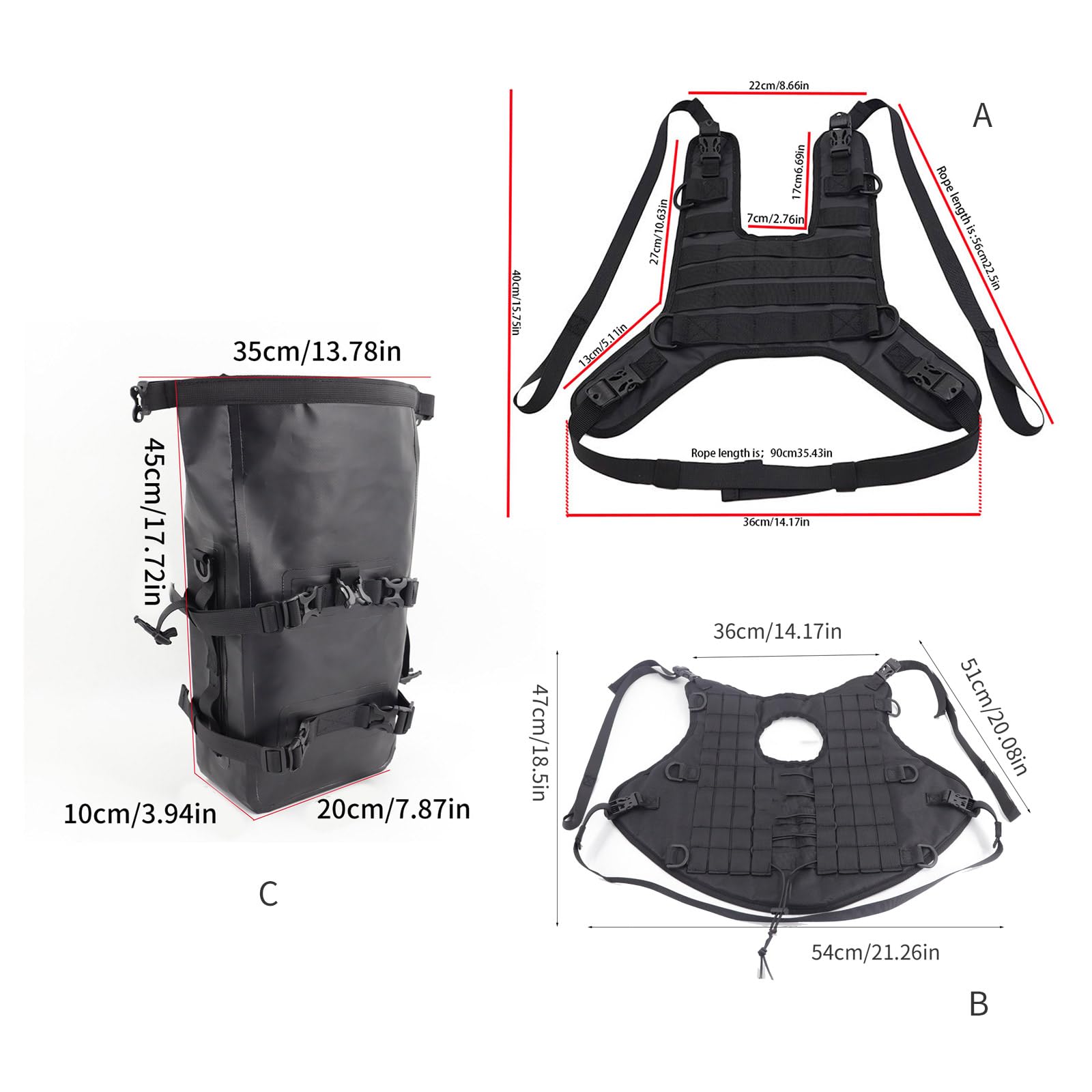 Weatherproof Motorcycle Tank Cover - Comfortable & Stylish for Tank Bag Protection - 2nd Gen