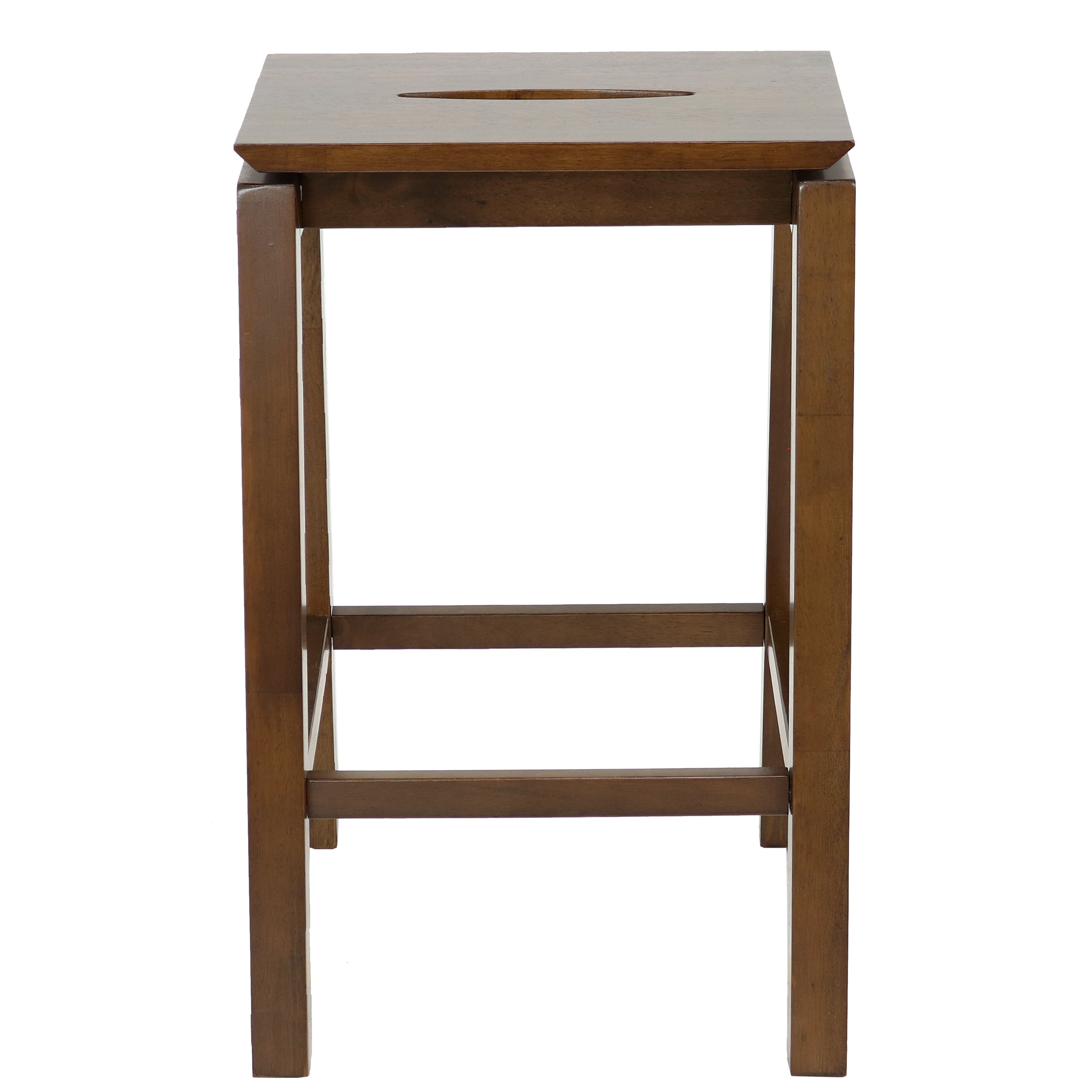 Sunnydaze Set of 2 Modern Counter Height Bar Stools - Dark Walnut Finish - Perfect for Kitchen Islands, Breakfast Bars & Home Decor
