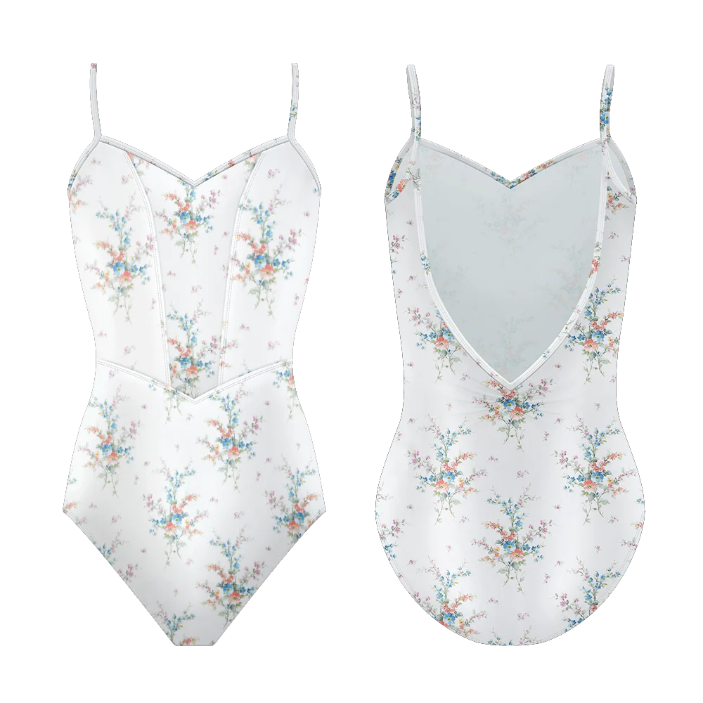 Jardin Jolie Fleur Girls Ballet Leotard - Stretchy Dancewear for Toddlers & Kids - Perfect for Ballet Class, Recital & Dance Practice