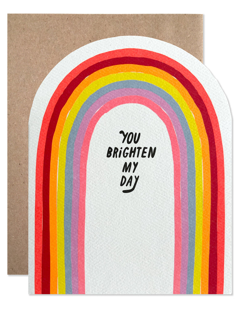 You Brighten My Day Greeting Card - Heartfelt Blank Note Card for Friends, Family & Loved Ones - Perfect for Birthdays, Thank You Notes & Everyday Encouragement