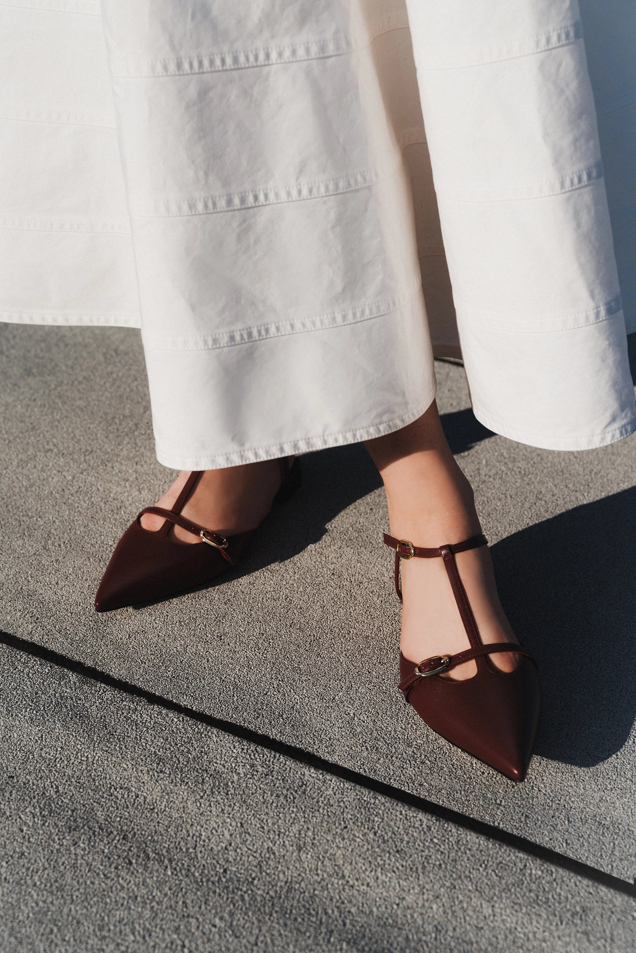 Grace Flat Shoes in Burgundy Leather - Comfortable & Stylish Women's Loafers for Work, Office & Casual Wear
