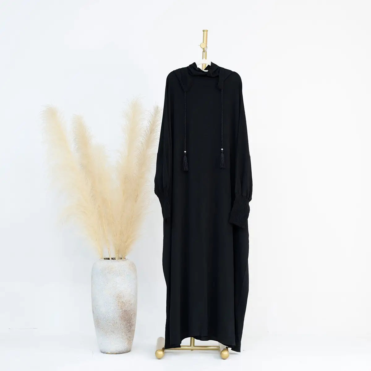 Premium Cotton Blend Hooded Abaya Prayer Dress - Modest Jilbab for Women - Perfect for Prayer, Mosque, and Everyday Wear