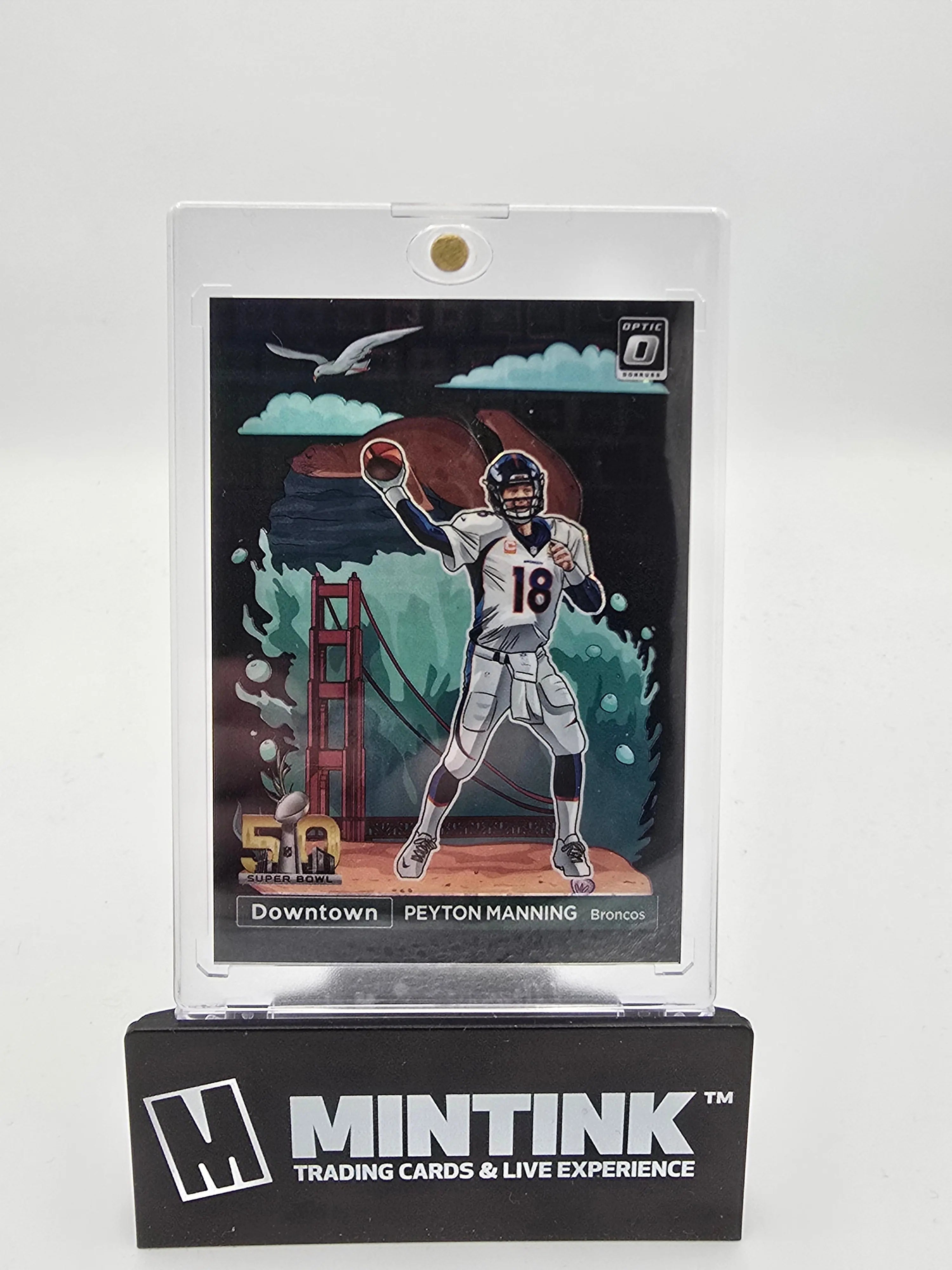 2022 Panini Donruss Optic Football Peyton Manning Black Pandora Downtown! 01/25 - Rare NFL Trading Card for Collectors & Sports Fans - Perfect for Display, Investment & Memorabilia Collections
