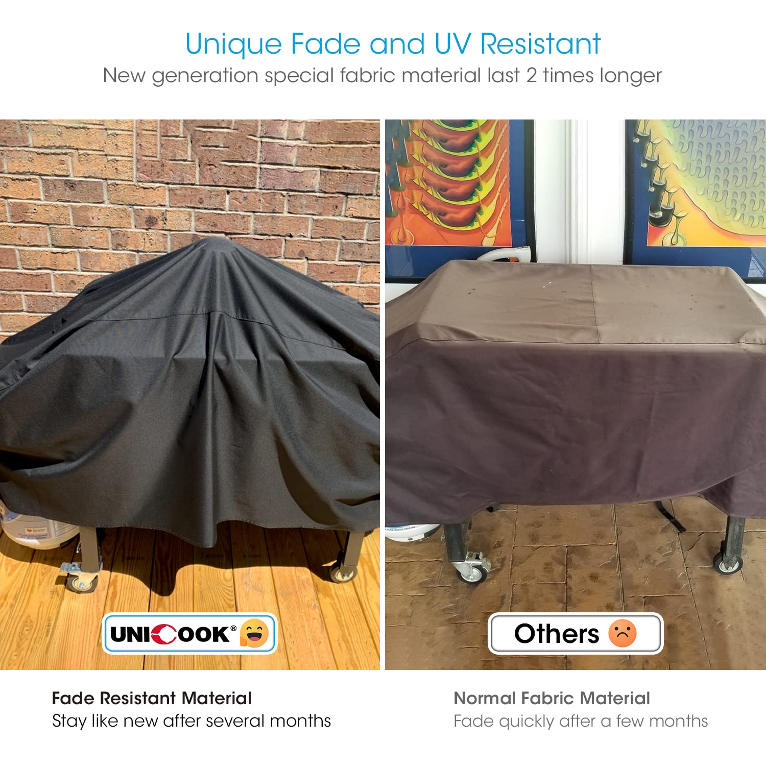 Unicook Waterproof Heavy Duty Griddle Cover for Blackstone 36 Inch Grill - Outdoor Flat Top Grill Cover with Sealed Seams & Support Pole - Fits Camp Chef, Nexgrill, Blue Rhino Razor - Perfect for Backyard BBQs, Camping & Outdoor Cooking