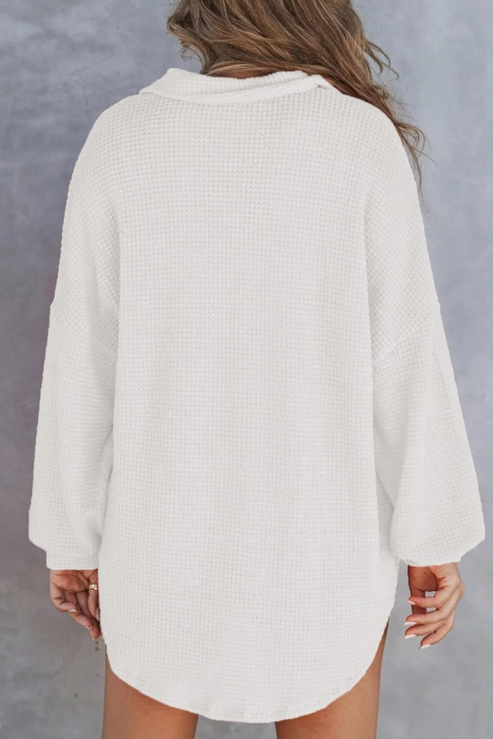 Half Button Long Sleeve Sweatshirt for Women - Comfortable Pullover Top with Button Detail - Casual Fall Winter Fashion for Outfits, Layering & Daily Wear