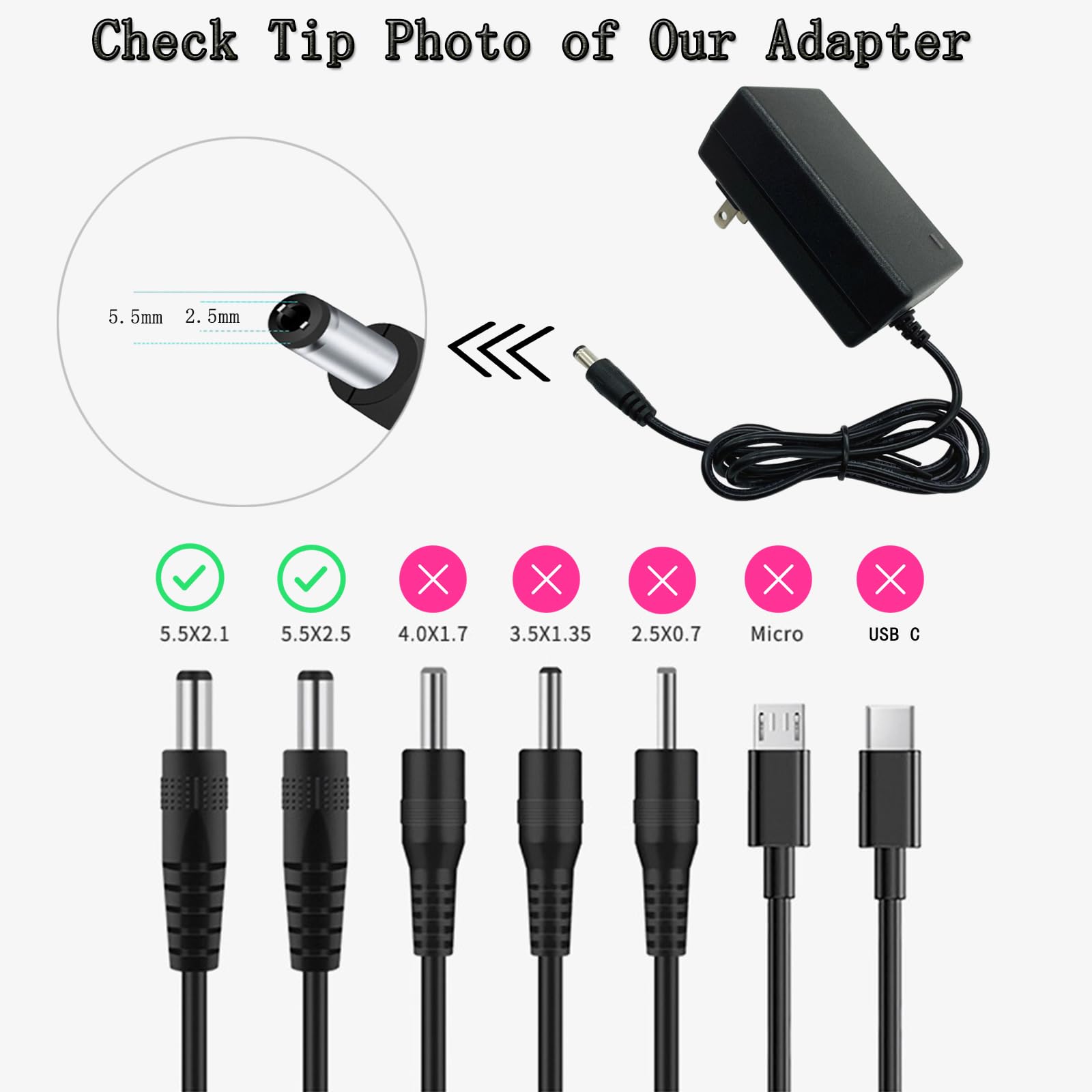 16.8V 1A Massage Gun Power Adapter Replacement for Taotronics TT-PCA004, Homech HM-PCA004, Wattne W1 W2, Cryotex, ABOX - Universal Charger Cable for Deep Tissue Massagers - Perfect for Home, Gym & Travel Use