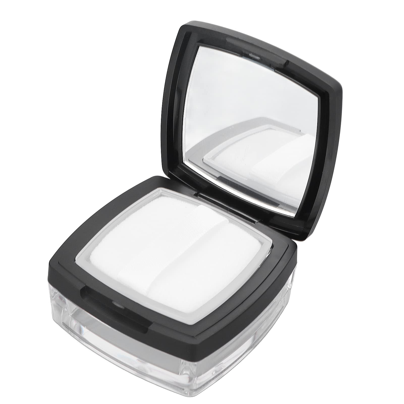 Refillable Travel Dust Box with Mirror and Strainer - Portable Empty Powder Container for Makeup, Cosmetics & Toiletries - Perfect for On-the-Go Touch Ups, Travel Kits & Vanity Organization