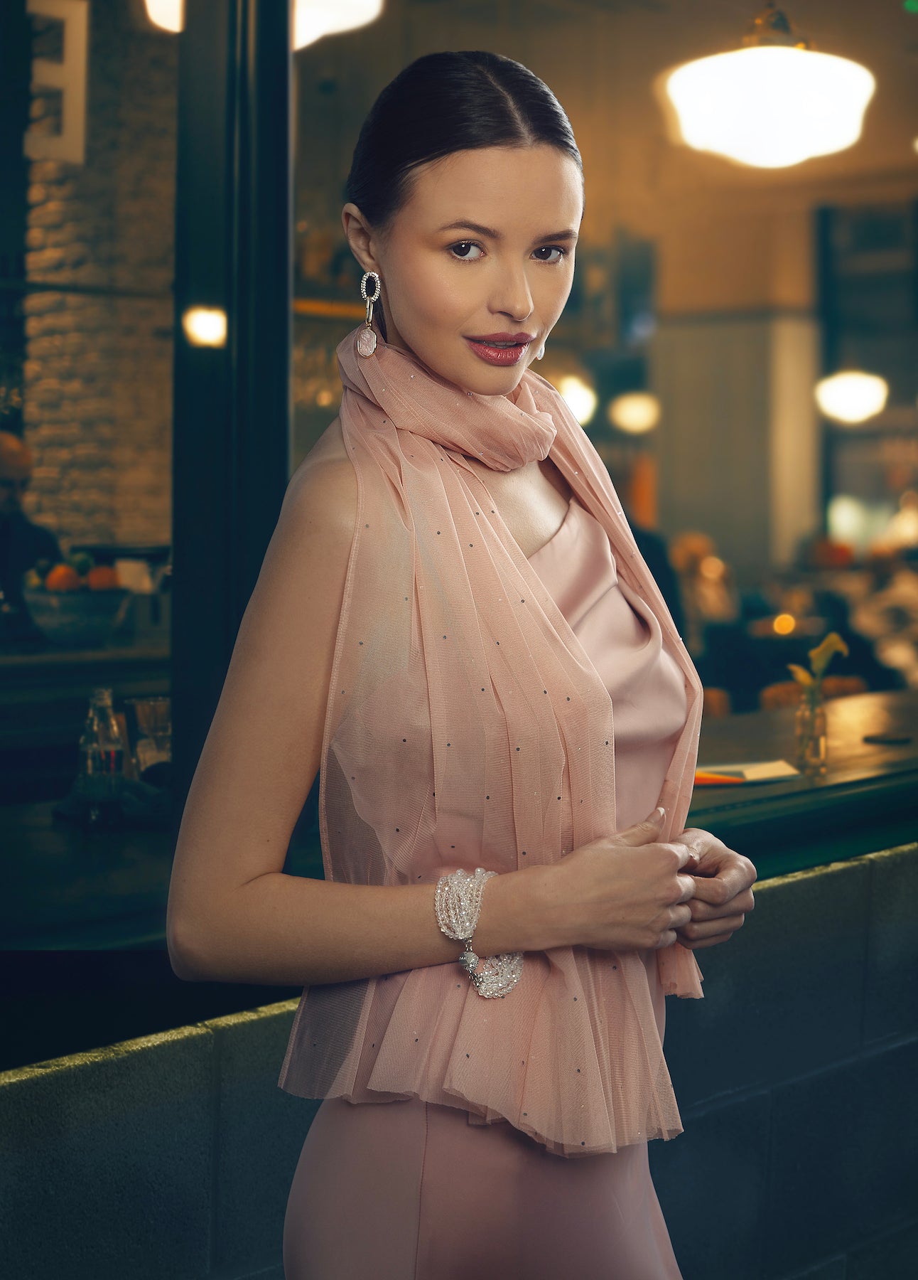 Elegant Sheer Crystal Scarf for Women - Lightweight Glitter Shawl Wrap - Perfect for Evening Parties, Weddings & Special Occasions