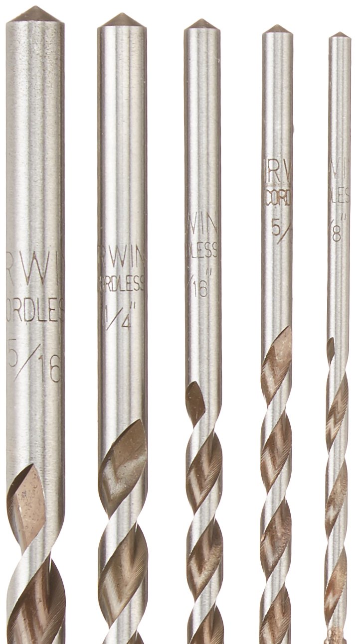 Irwin Tools 4935078 Multi-Material 5-Piece Drill Bit Set for Wood, Metal & Plastic - Perfect for DIY Projects, Home Repairs & Professional Use
