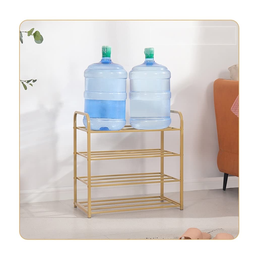 Iron Shoe Rack 5-Tier Storage Organizer - Sturdy Wrought Metal Shoe Shelf for Entryway, Hallway, Closet & Bedroom - Space Saving Shoe Organizer (Black) - Perfect for Small Apartments & Mudroom Organization