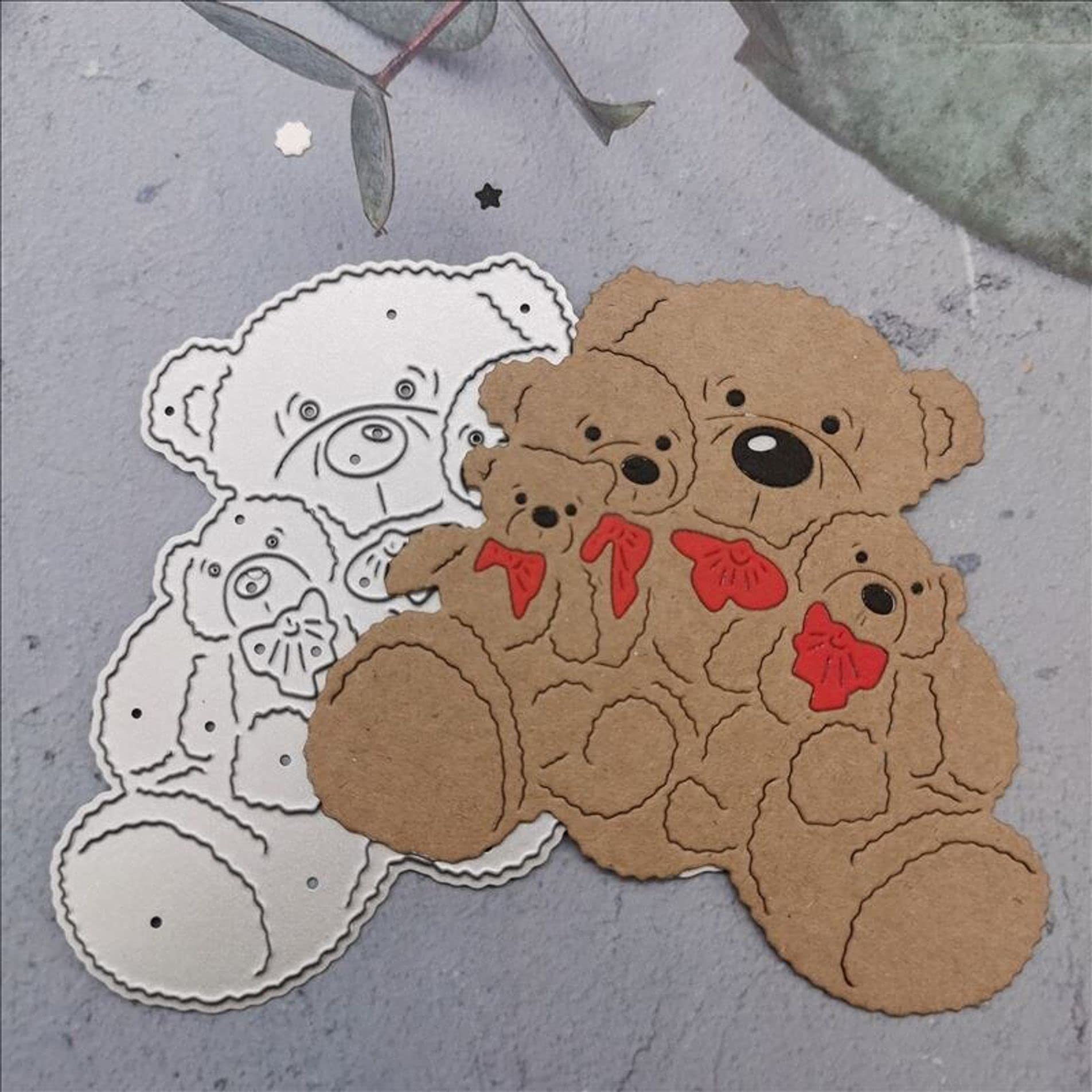 Teddy Bear Metal Cutting Die - DIY Embossing Stencil Template for Paper Crafts, Scrapbooking, Bookmarks & Greeting Cards | Perfect Gift for Kids to Develop Creativity & Hands-on Skills | Ideal for Home Decor, School Projects & Holiday Gifts
