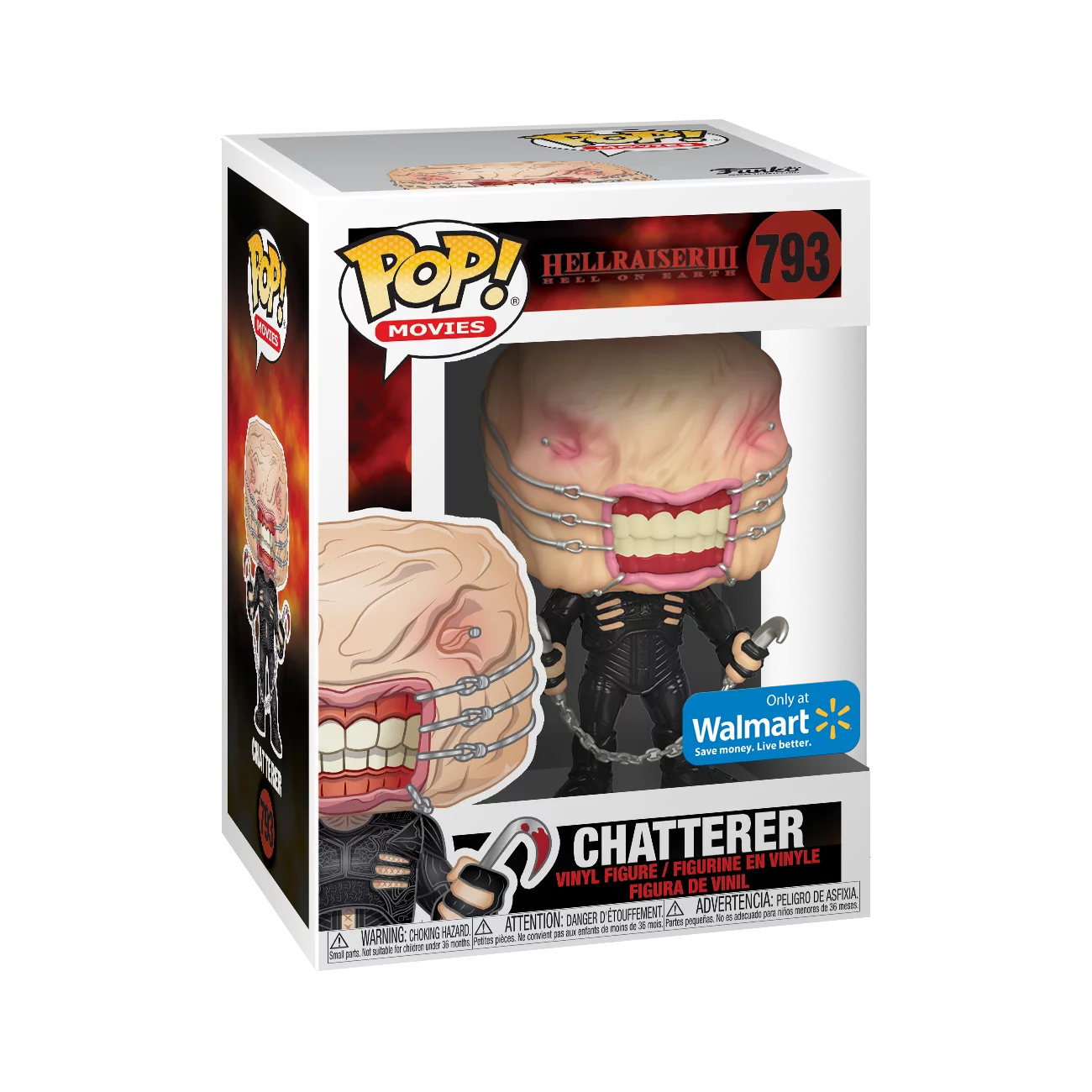 Hellraiser 3 Chatterer Exclusive Action Figure - Walmart Limited Edition Collectible for Horror Movie Fans & Display Scenes