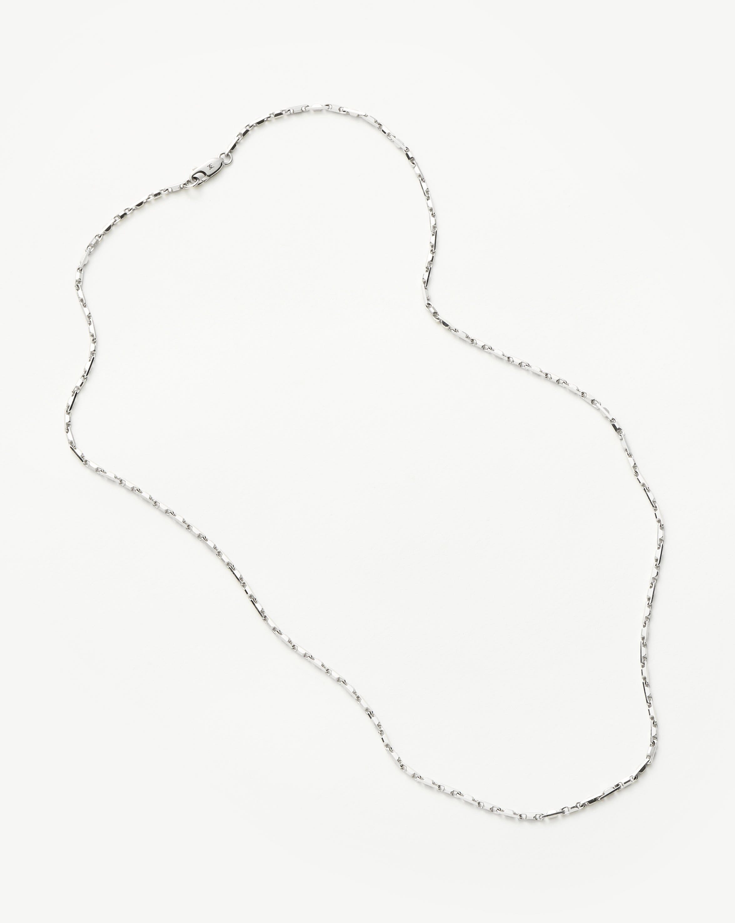 Men's Sterling Silver Interlocking Link Chain Necklace - Durable & Stylish Jewelry for Everyday Wear, Gifts & Special Occasions