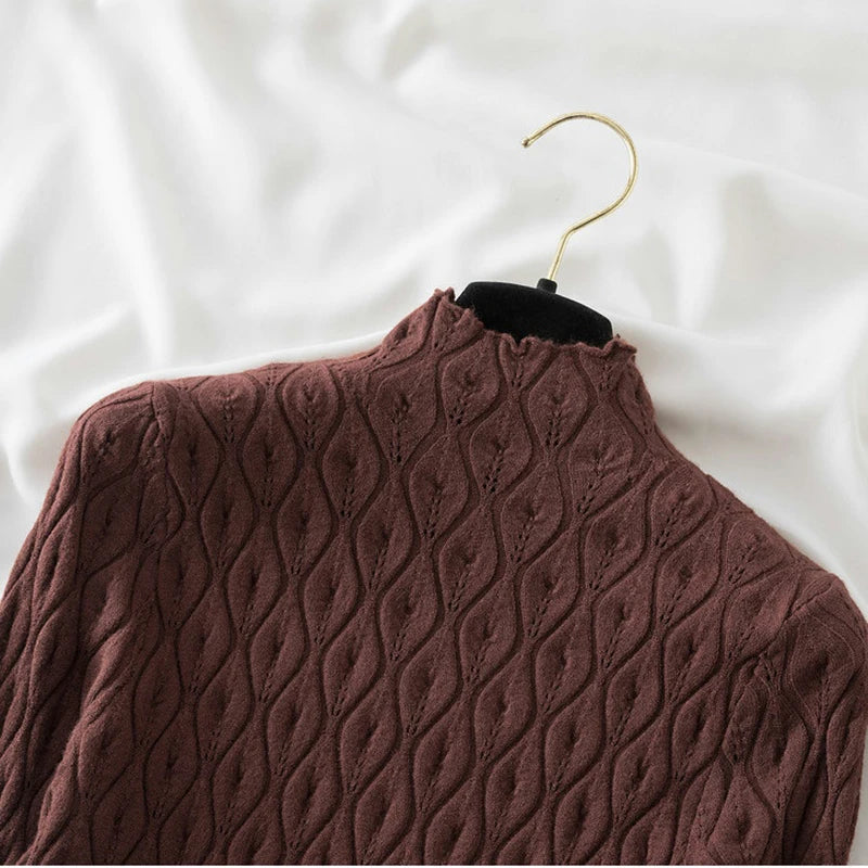 Luxury Cashmere Turtleneck Sweater for Women - Soft Warm Winter Pullover - Perfect for Office, Dating & Holiday Outfits