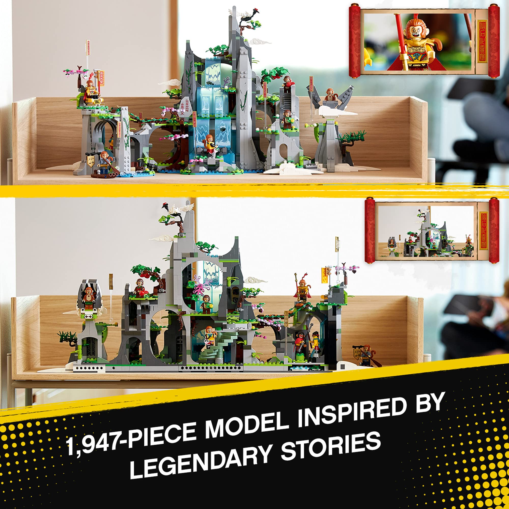 LEGO Monkie Kid The Legendary Flower Fruit Mountain 80024 Building Set - 1,947 Piece Awesome Toy Kit for Kids & Collectors | Creative Play, Gift Idea & Display Model