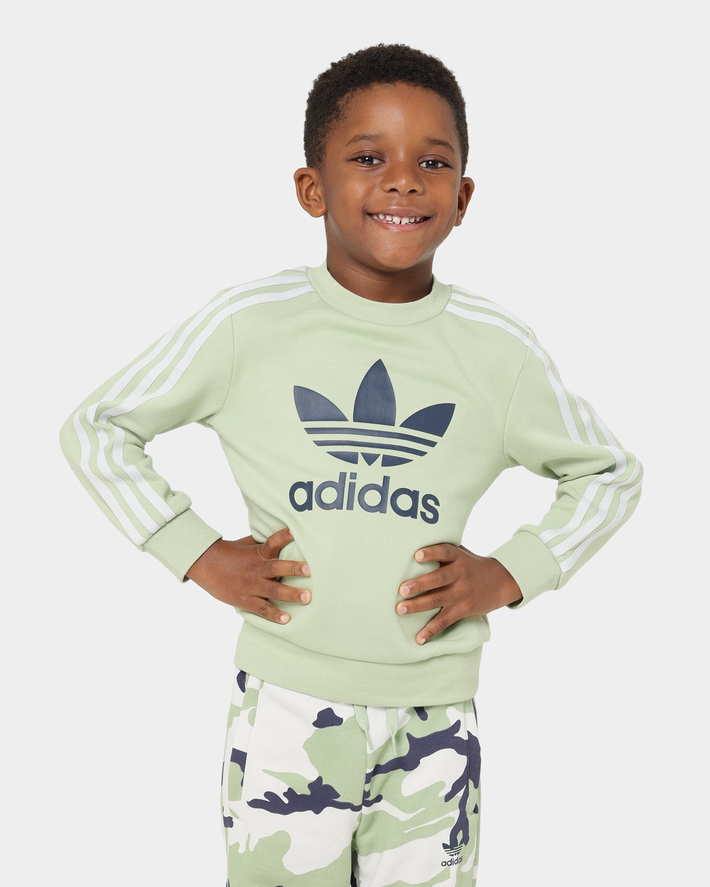 Adidas Kids' Camo Print Crew Neck T-Shirt & Shorts Set - Comfortable Athletic Outfit for Boys & Girls - Perfect for School, Sports & Playtime