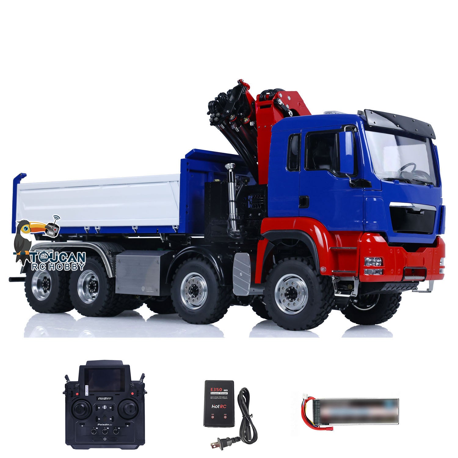 1/14 LESU 8X8 RC Hydraulic Crane Dump Truck - Remote Control Construction Vehicle with Ready-to-Run Tipper & Painted Body - DIY Hobby Model for Kids & Adults - Perfect for Construction Play, Collecting & STEM Learning
